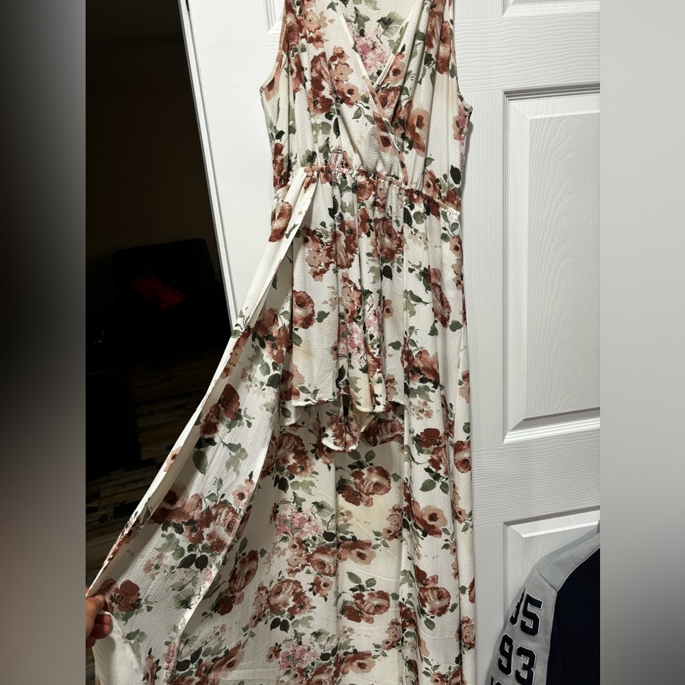 Built in romper with flowy back dress